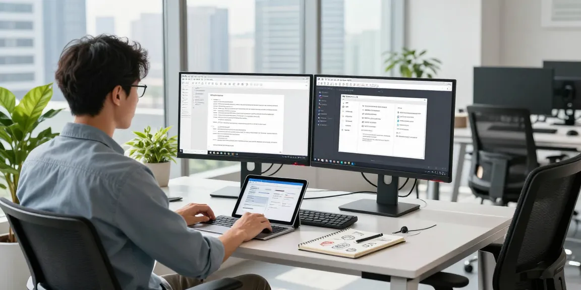 Modern office workspace showcasing WPS Official Website tools in use, emphasizing productivity and collaboration.
