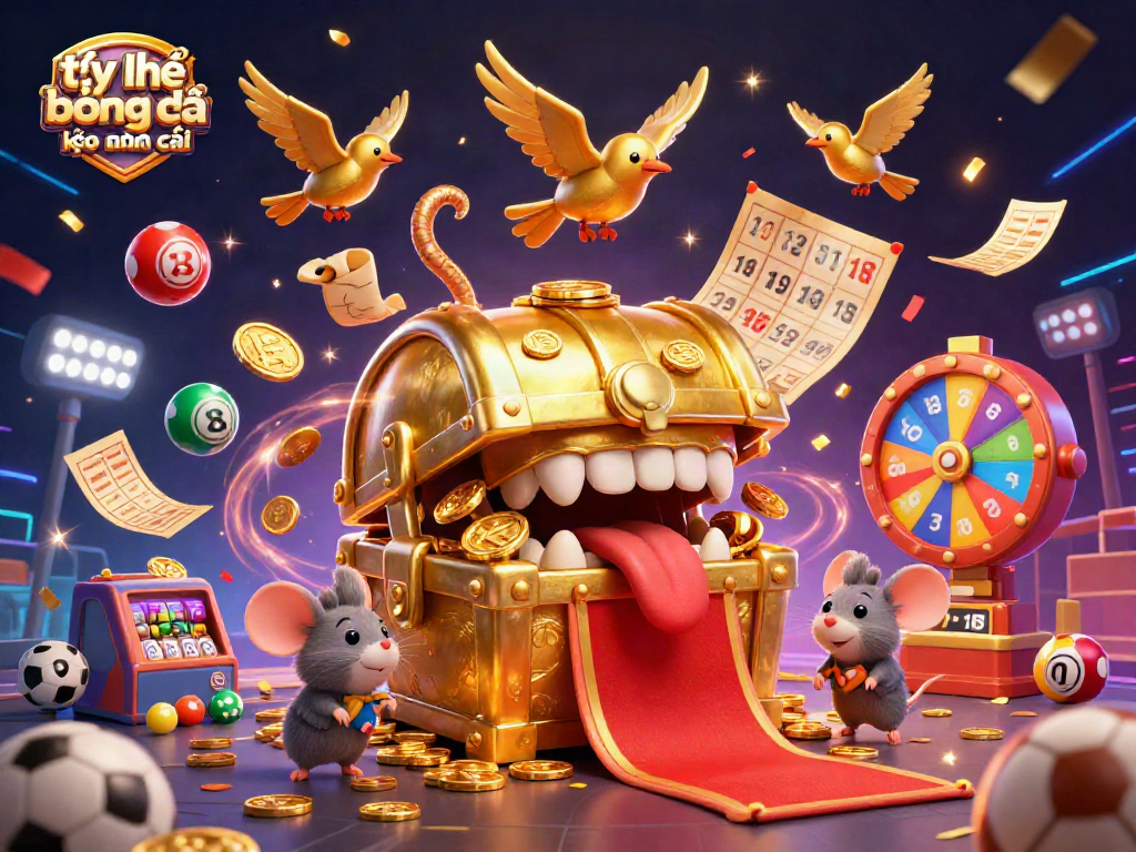Bet on tỷ lệ bóng đá kèo nhà cái with enticing illustrations of sports betting riches.