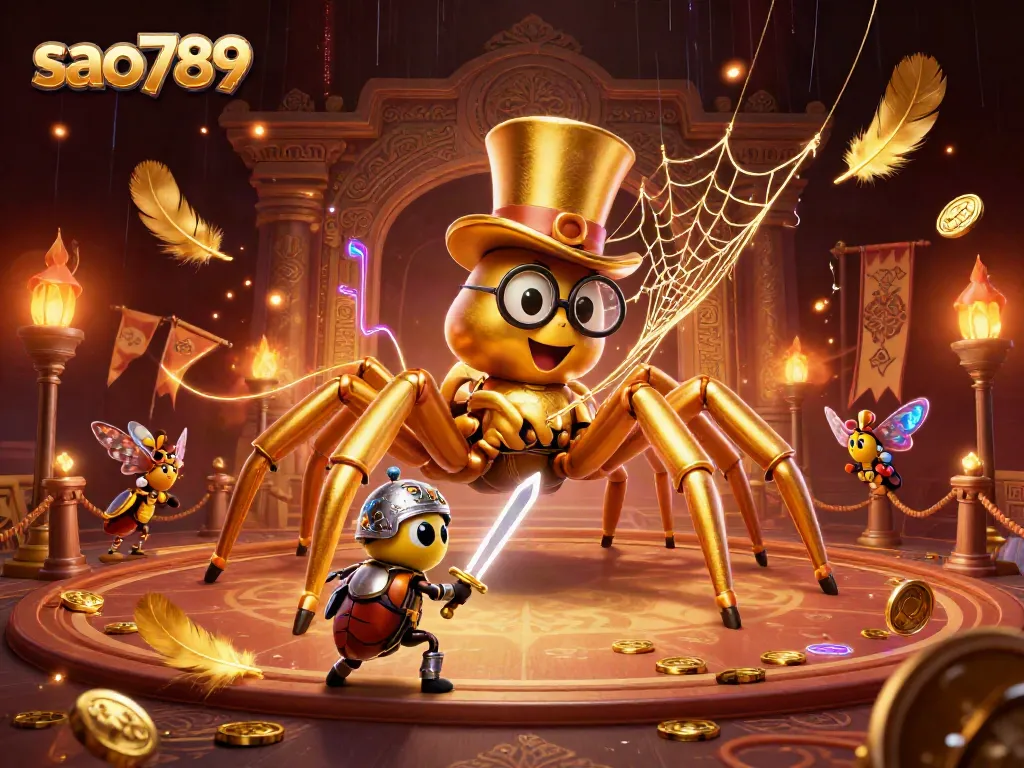 Engage in thrilling gameplay at sao789, featuring a unique scene with vibrant characters and casino elements.