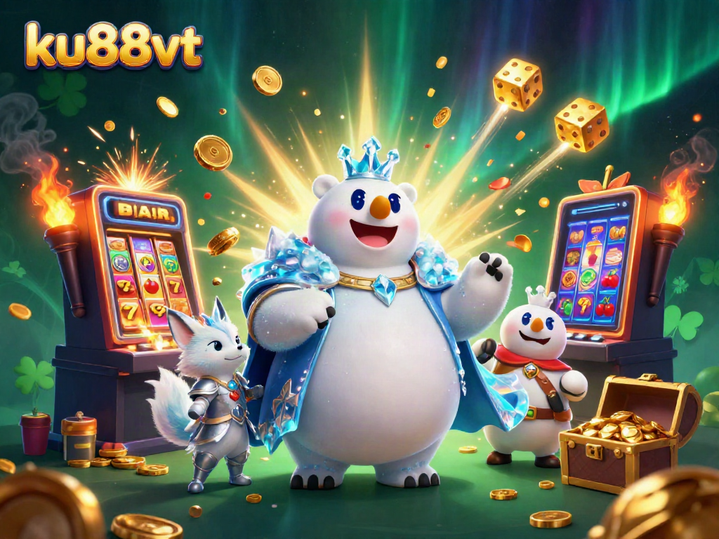 Spin to win big at ku88vt with vibrant gaming elements and characters.