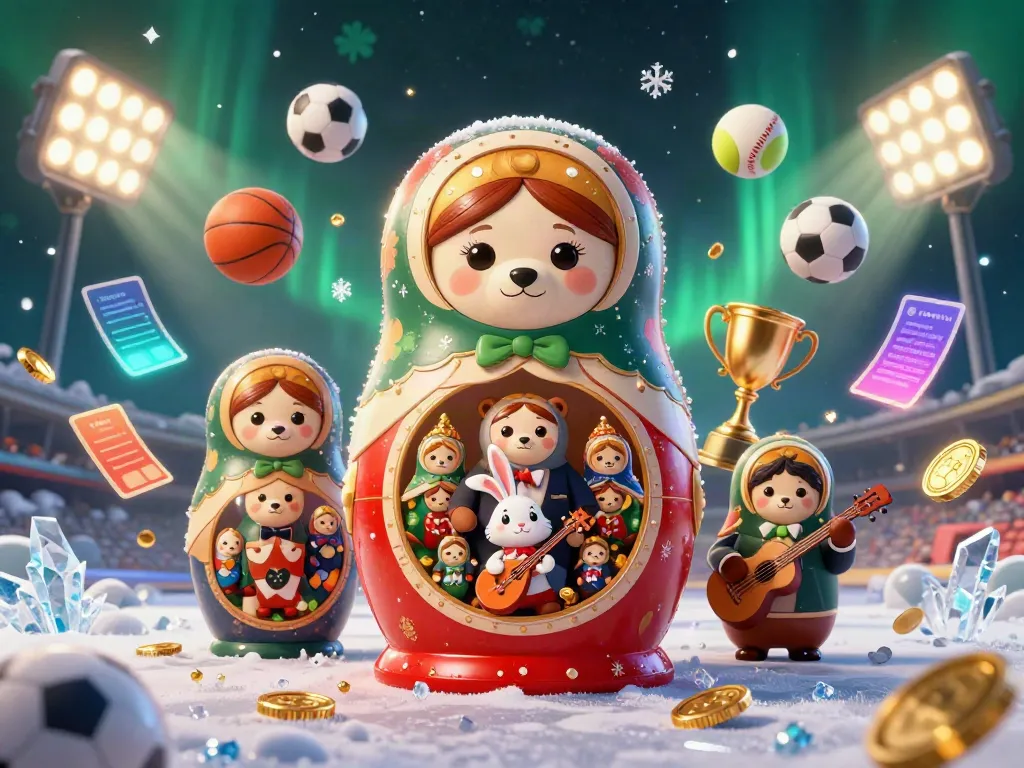 Engage in the thrilling world of fabet with a vibrant, festive casino atmosphere featuring bears, sports elements, and gold coins.