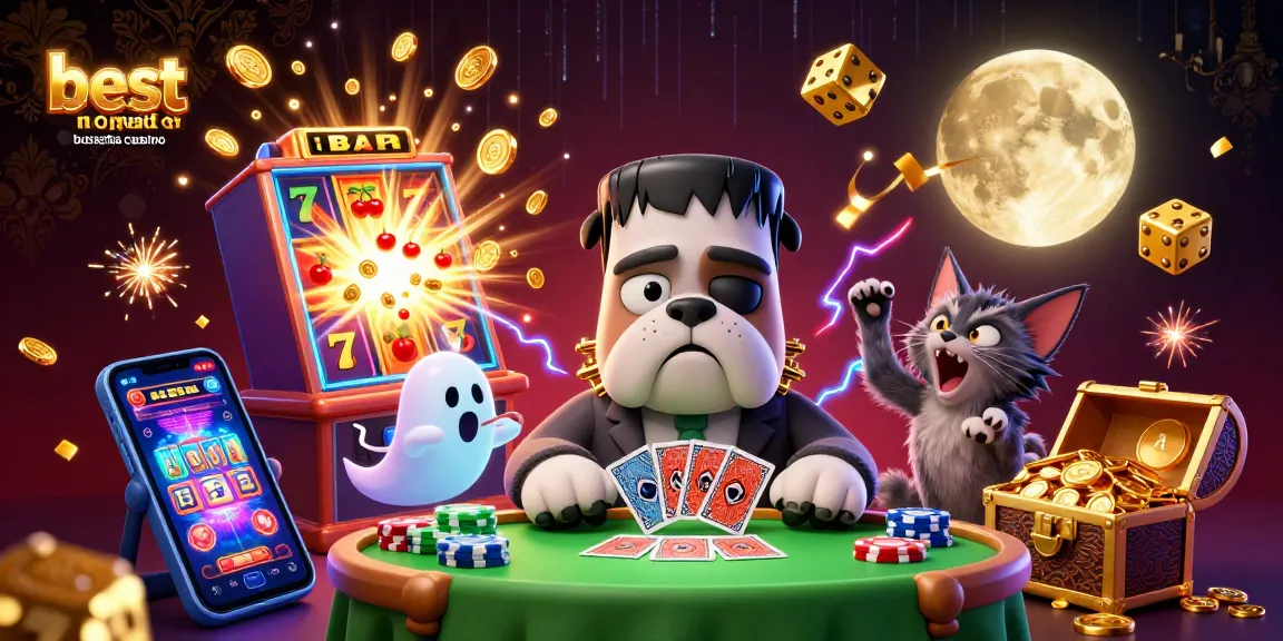 Capture the thrill of best no deposit bonuses Australia casino with vibrant 3D cartoon casino scene featuring unique gaming characters.